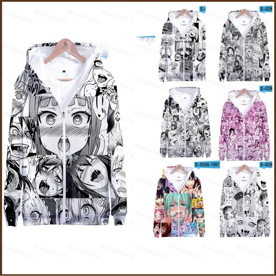 Rem Alisister Mens Womens Hoodies Ahegao Face Anime 3D พิมพ์เสื้อแจ็คเก็ตคอสเพลย์