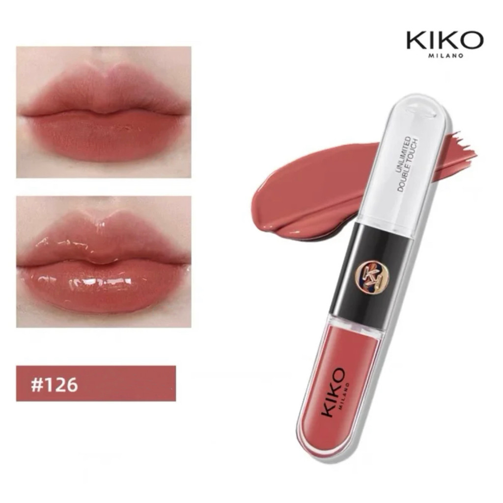 Kiko Milano Lip Gloss Unlimited Double Touch 6ml ลิปสติกลิปกลอสให้ความชุ่มชื้นและติดทนนานคู่ขนาด - รูปที่ 3