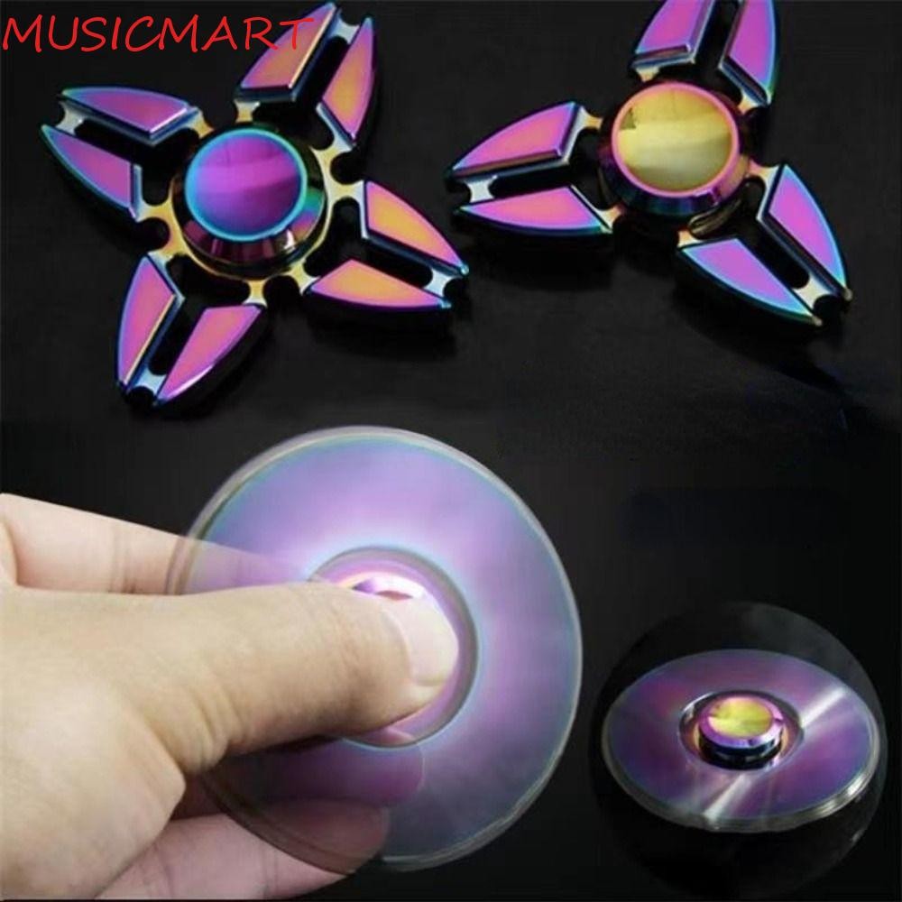 Musicmart แฮนด์สปินเนอร์, ปีกมังกรเสียงต่ําโลหะ Rainbow Finger Spinner, Punk Alloy Anti-Anxiety ปลายนิ้วความเร็วสูง Gyro เด็กของขวัญ