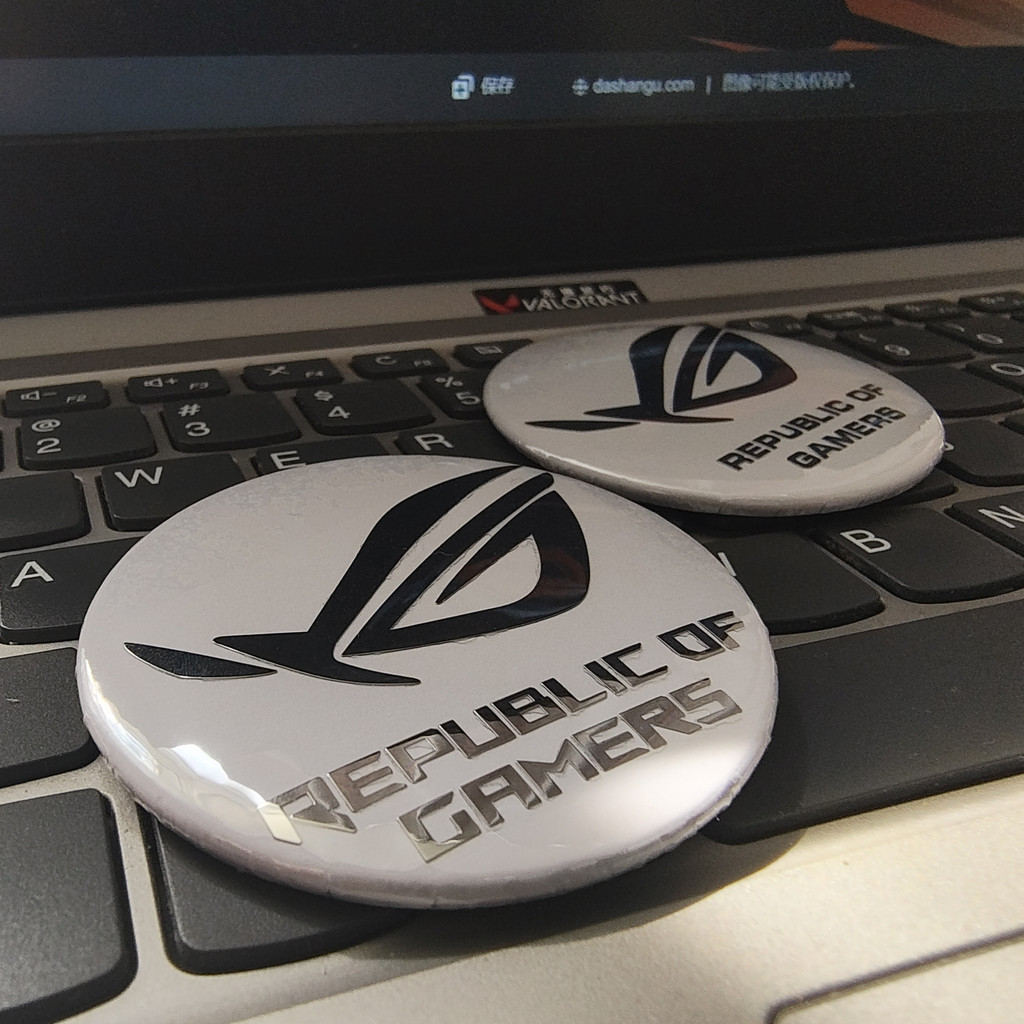 🍀Republic Of Gamers LOGO Badge metal relief 58MM