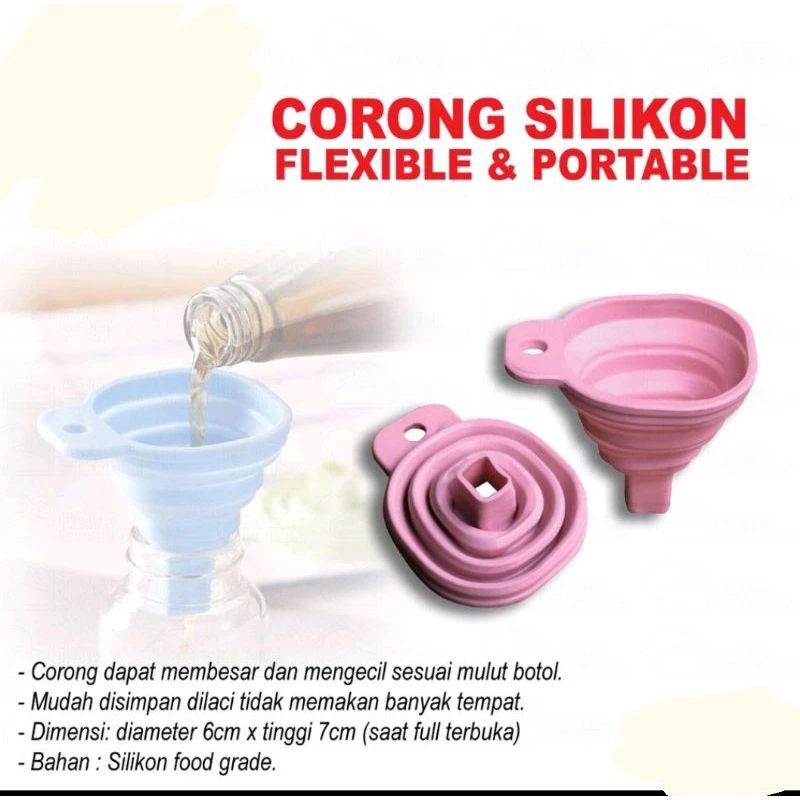 [MS] FOLDABLE SILICONE FUNNEL / SILICONE WATER FUNNEL / น้ํามันอเนกประสงค์ FUNNEL SILICONE