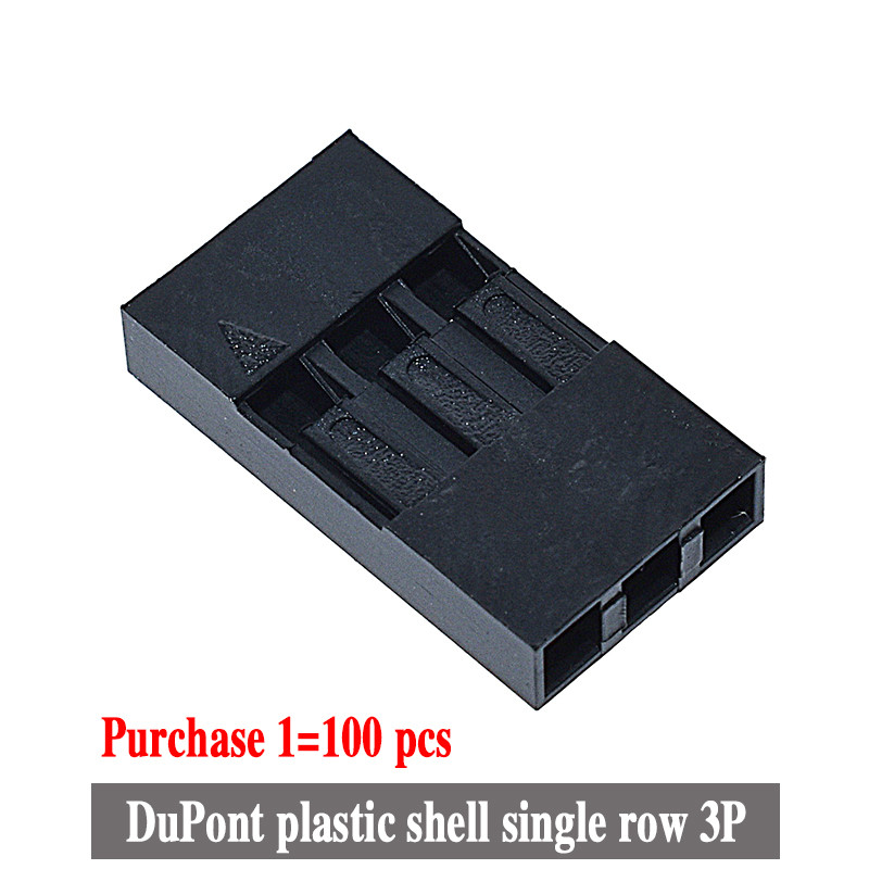 100/500pcs 3P Dupont Head 2.54 มม.Dupont เปลือกพลาสติก Pin Head Connector Jumper สายไฟปลั๊กหญิง