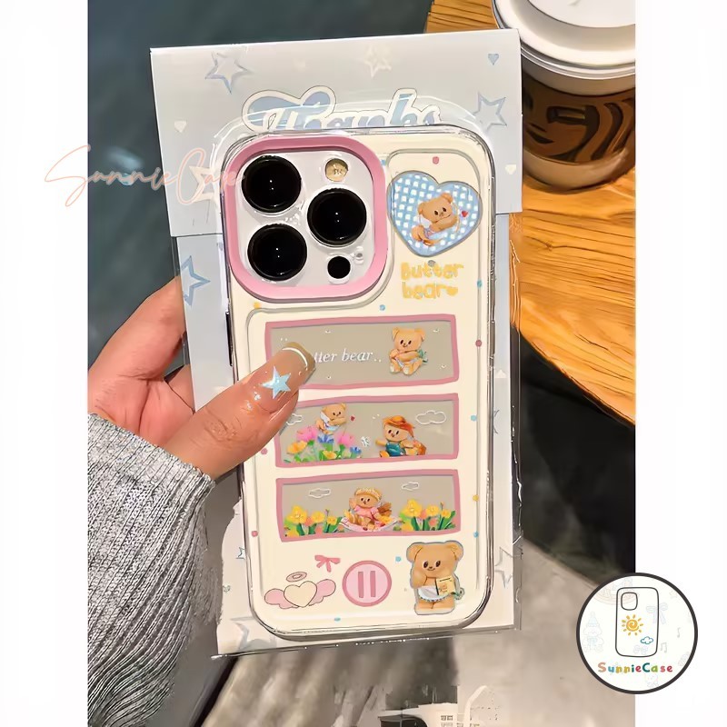 ช้างน่ารัก การ์ตูนหมี Redmi 10A 9A 13C 11 13 9 12 10C 12C 9T 9C NFC A2 A19 12 8 11S 10 Pro POCO M3 ความหรูหรา คู่ เคส - รูปที่ 4