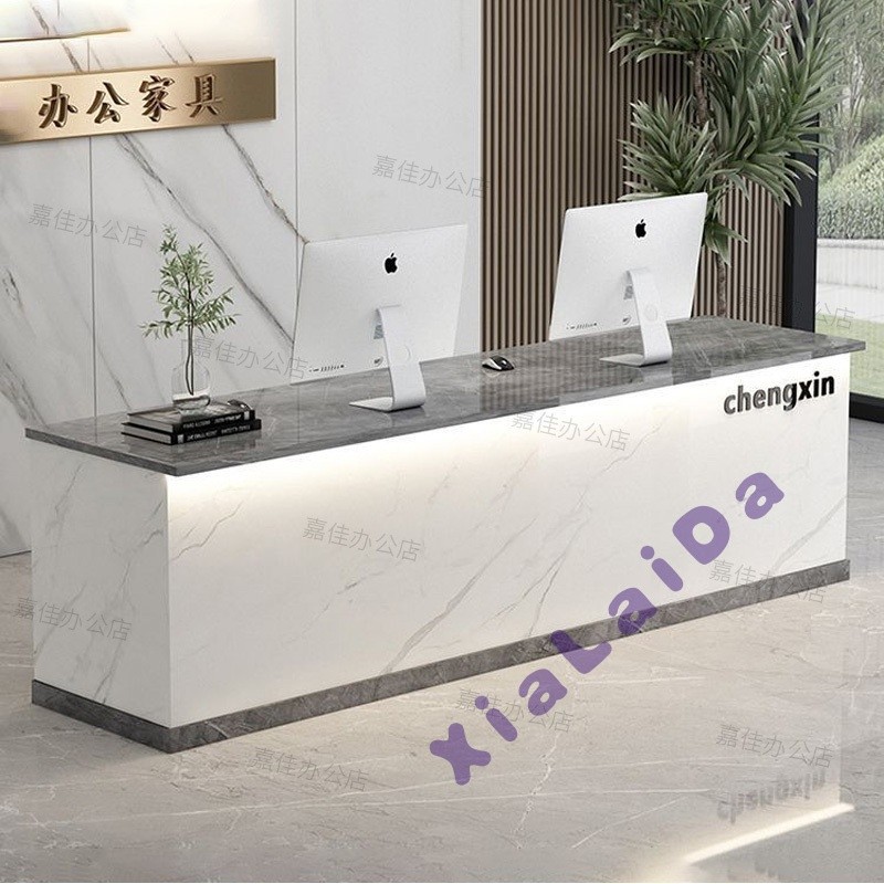 เคาน์เตอร์ เคาน์เตอร์บาร์ เคาน์เตอร์สีขาว เคาน์เตอร์แคชเชียร์ เคาน์เตอร์ +LED - รูปที่ 2