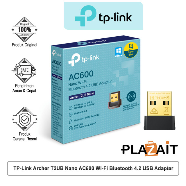 TP-Link Archer T2UB Nano AC600 Wi-Fi Bluetooth 4.2 อะแดปเตอร์ USB