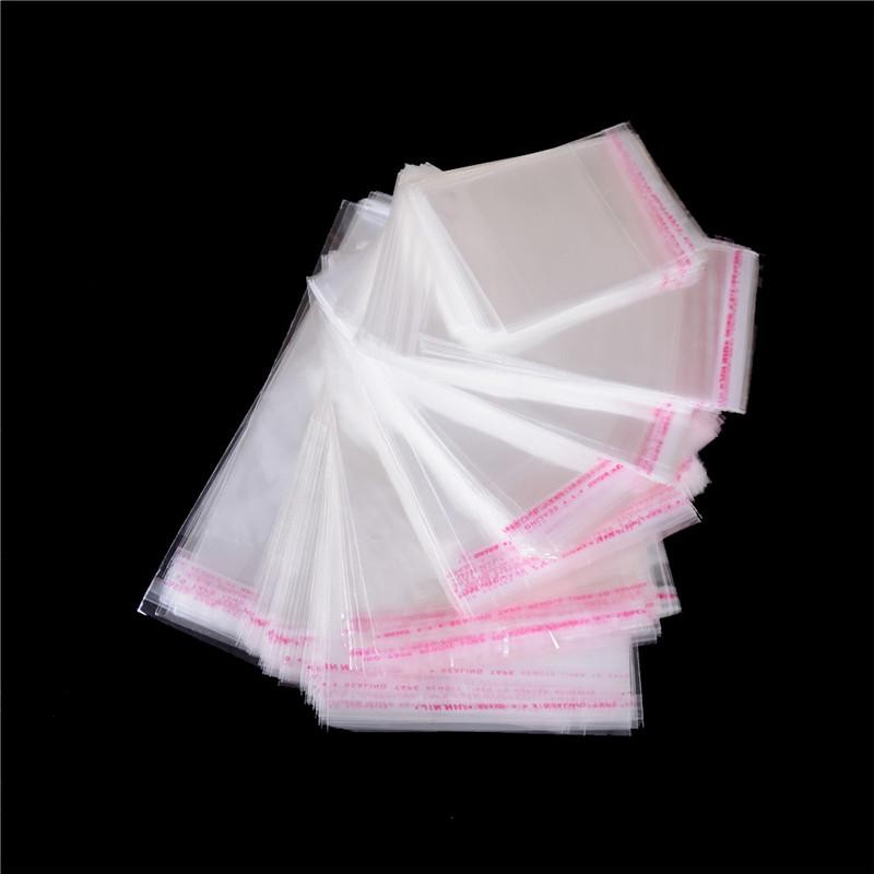 Bred 100 ชิ้น/ถุง OPP Clear Seal Self กาวเครื่องประดับพลาสติก Home Packing Bags.