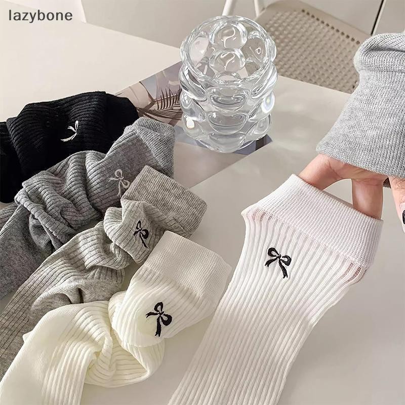{LZ} 1 คู่ผู้หญิงบาง Hollow Out ถุงเท้ายาวหลวมสาวหวานญี่ปุ่นสีทึบผ้าฝ้ายระบายอากาศฤดูใบไม้ผลิฤดูร้อนถุงน่อง {lazybone}