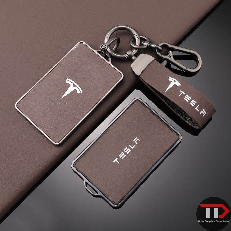 ใช้ได้กับ Tesla Tesla Modey Card Holder Key Case ฝาครอบกุญแจรถการ์ด Model3 qWCF