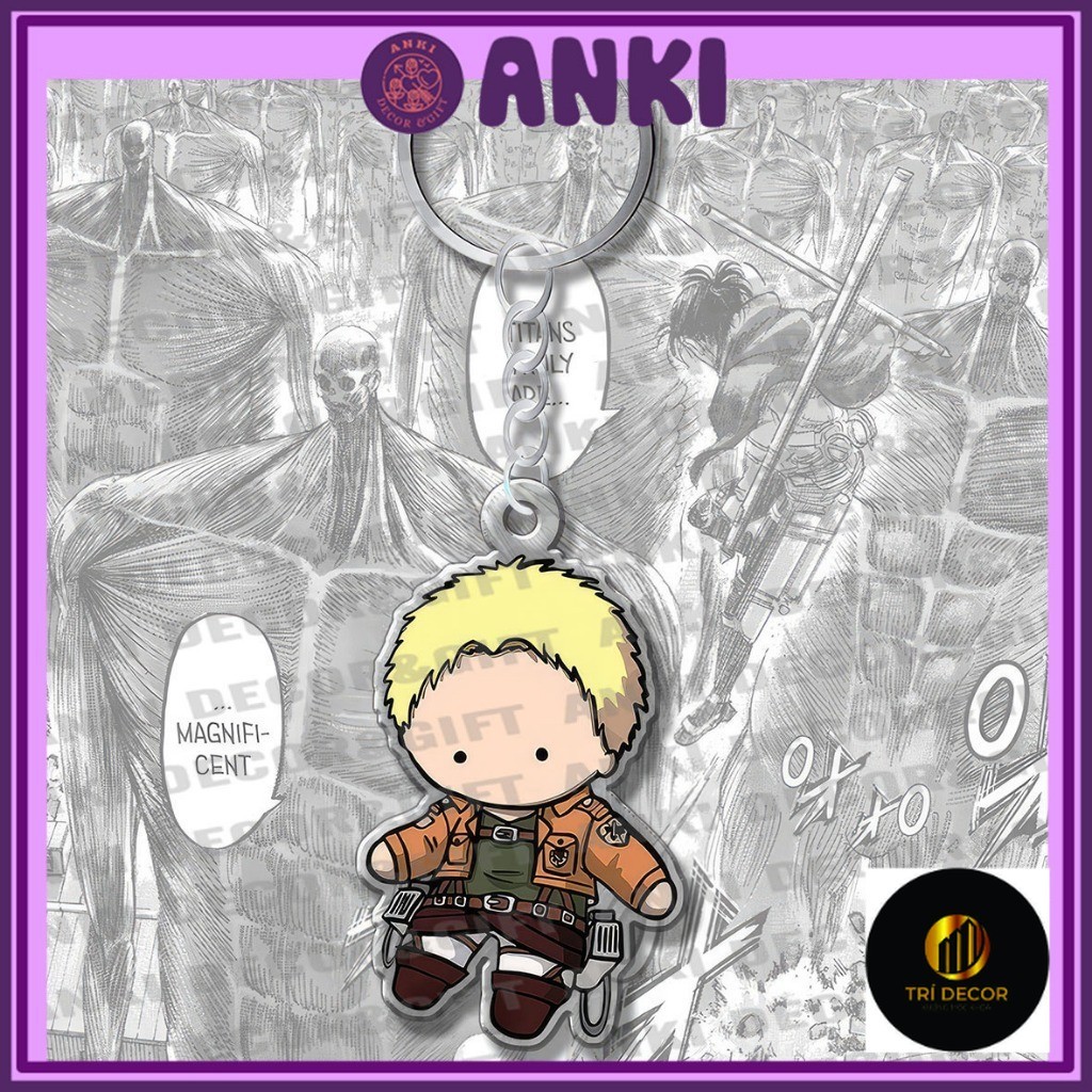 พวงกุญแจตัวละคร Attack on Titan, Great War on Titan, Titan Great Figure, Titan Armored