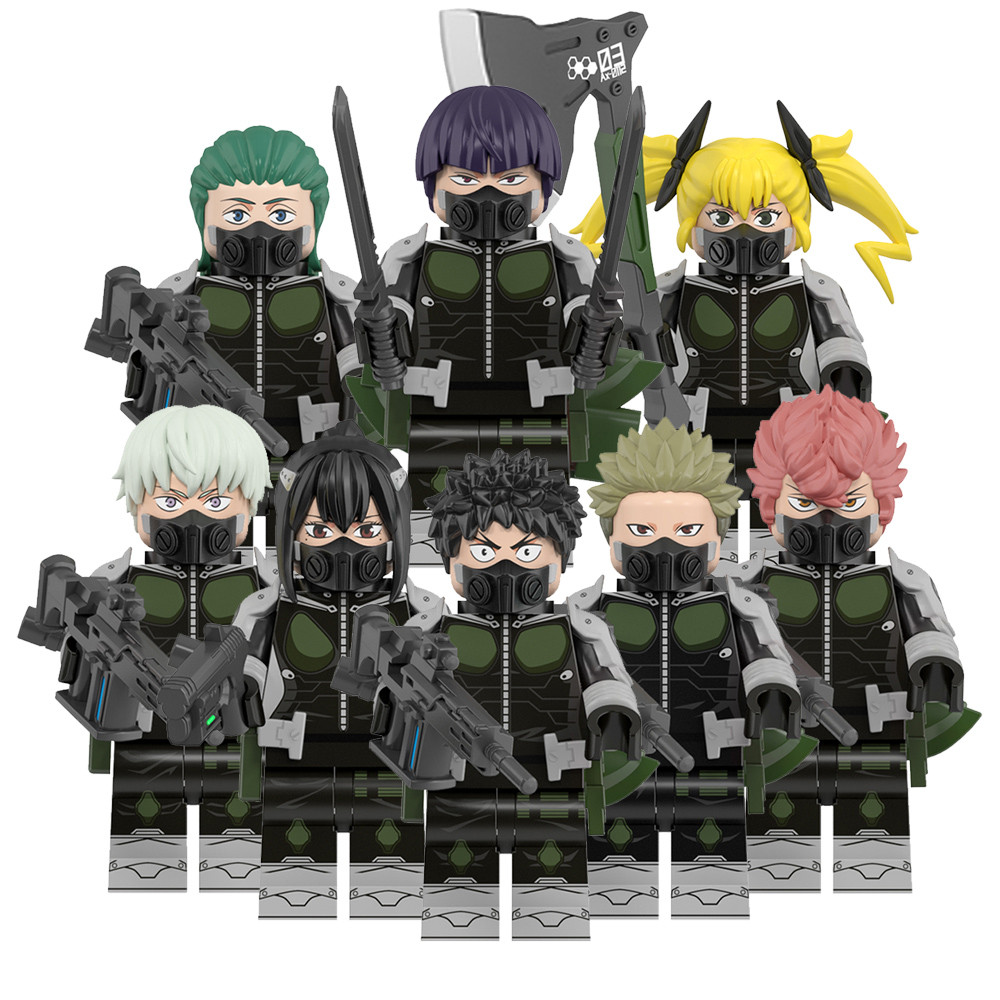 Wm6197 บล็อกของเล่น Kaiju No.8 Ashiro Mina Hibino Kafka Building Blocks รูปของเล่นสําหรับของขวัญเด็ก