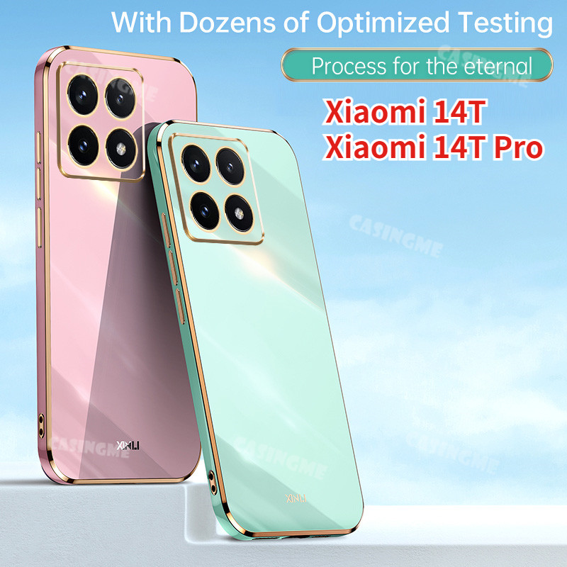 Xiaomi 14T 14TPro 2024 หรูหราชุบสําหรับ Xiaomi 14T 14 T14 14TPro Xiaomi14T Pro 4G 5G 2024 เคสโทรศัพท
