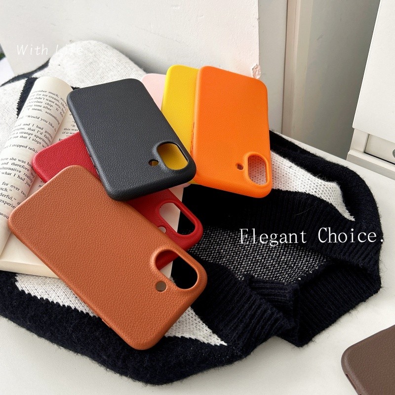 หนังสีทึบลวดลายเคสโทรศัพท์สำหรับ iPhone 11 12 13 14 15 16 Pro Max PLUS Anti Fall Soft COVER สำหรับ iphone11 Case