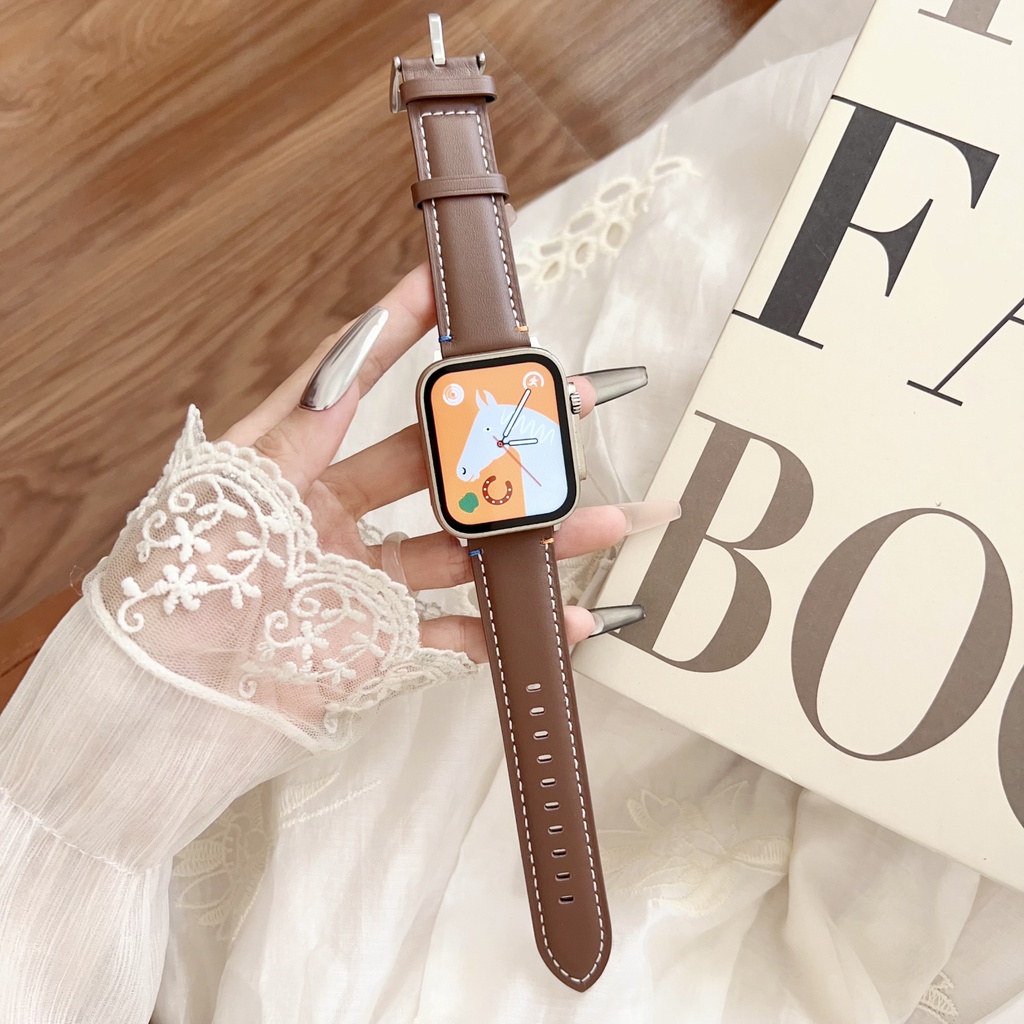 สายรัดข้อมือหนัง 20 มม. 22 มม. สำหรับ Garmin Forerunner 265 255 245 245M 645 645M 55 158 165 ดนตรี 970 570 42 มม. 47 มม. อุปกรณ์เสริมสายรัดข้อมือนาฬิกาสมาร์ทผู้ชายคุณภาพสูงผู้หญิง - รูปที่ 6