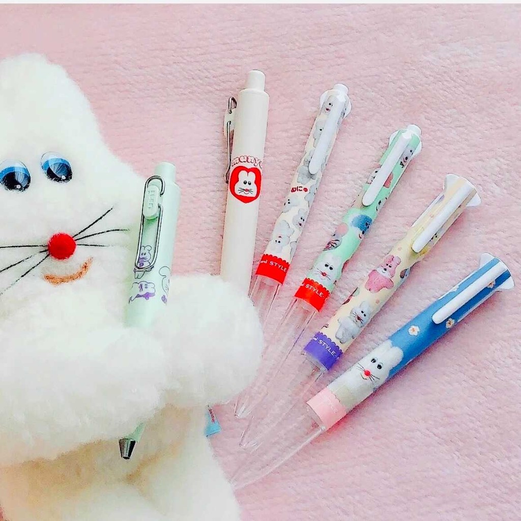 พร้อมสต็อก Japan uni Mitsubishi Limited Co-Branded Plush Artist muunyu ปากกาเจลโมดูลหลากสีสไตล์น่ารัก