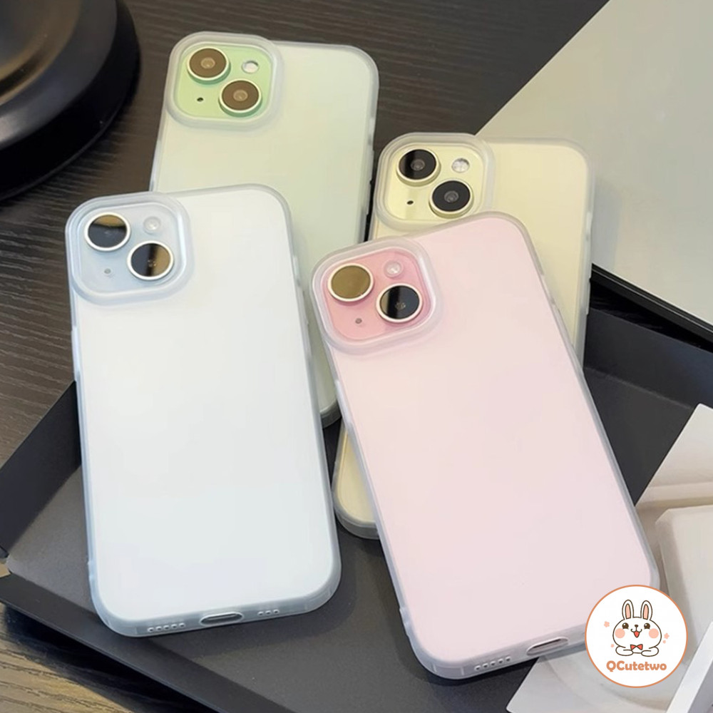 Simple Matteเคสโทรศัพท์โปร่งแสงสําหรับIPhone 11 15 14 13 12 Pro MAX XS MAX XR 7 8 Plusสกปรกทนนุ่มโทรศัพท์ปกหลัง