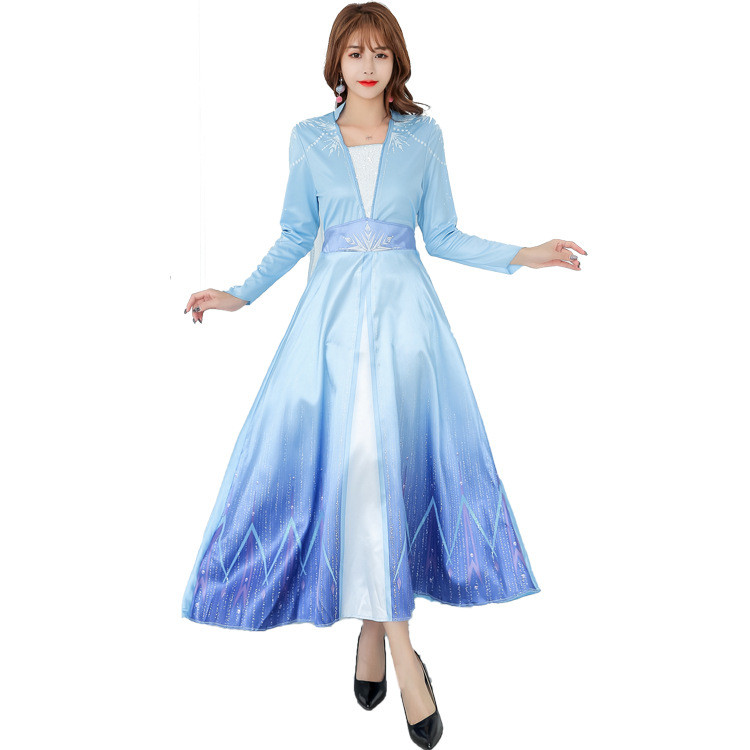 เครื่องแต่งกายฮาโลวีน Frozen 2cosplay elsa Princess Dress ชุดผู้ใหญ่ elsa Queen elsa