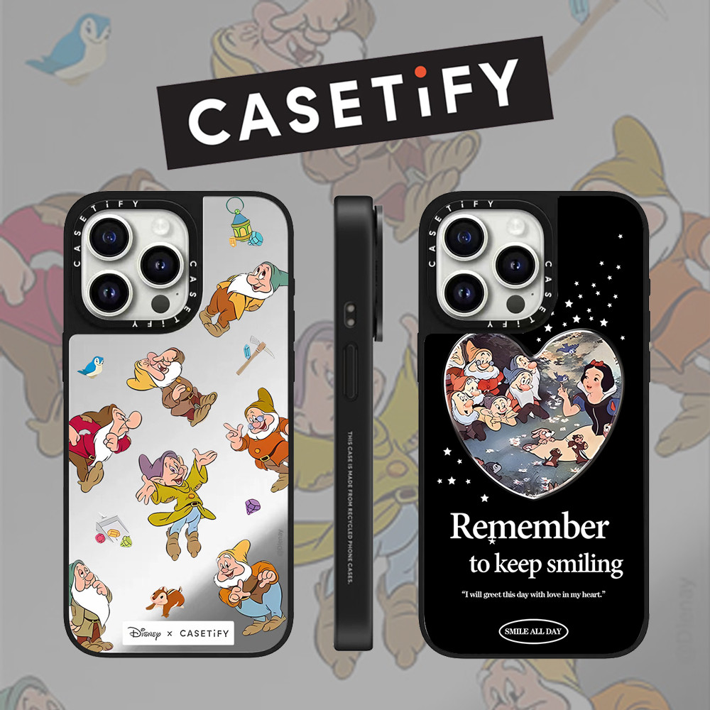 Casetify การ์ตูนน่ารักเทพนิยายเจ้าหญิงกระจกใบหน้าเคสโทรศัพท์สําหรับiPhone 16 Pro Max 15 Plus 14 ProMax 13 12Pro 11 โทรศัพท์กันกระแทกขอบนุ่มฮาร์ดป้องกันกรณี