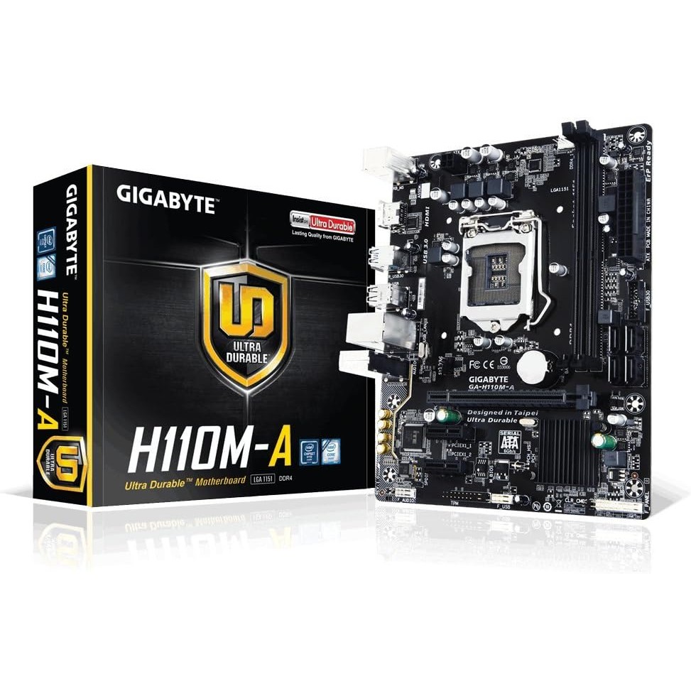 (มือสอง)เมนบอร์ด Gigabyte GA-H110M-A LGA1151 Intel H110 Micro ATX DDR4