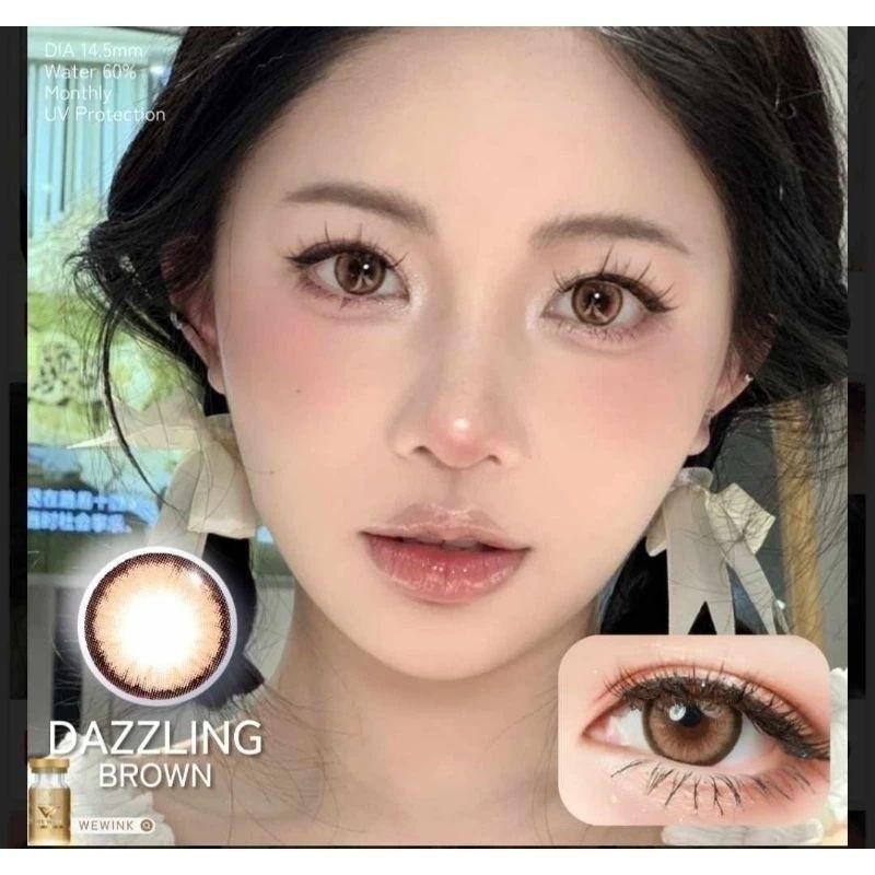 คอนแทคเลนส์[บิ๊กอาย] Dazzling Brown / Gray (Wewink) ☁️ มี อย.ไทย - รูปที่ 3