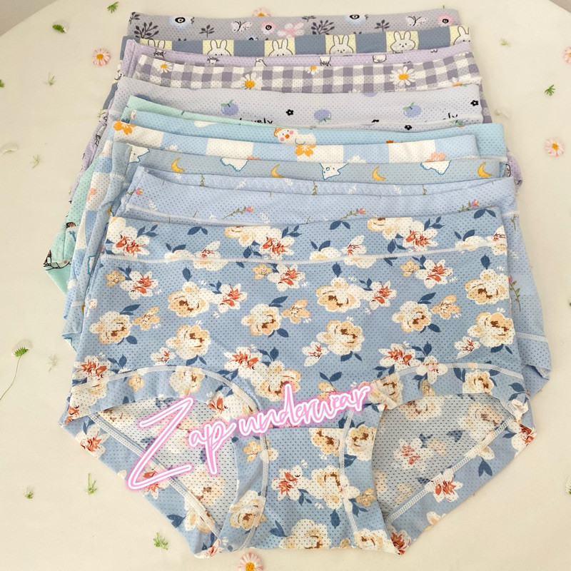 8805 กางเกงในผู้หญิง ลายการ์ตูน ใส่สบายไม่อับชื้น (ผ้ารู)