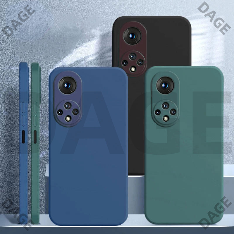 สําหรับ Huawei Nova 11i 11 10 SE Pro 9 8i Y90 Y61 Y70 Plus 7 7i 5T 3i Soft DAGE Liquid Square ซิลิโคนแฟชั่นปลอกกันกระแทกสําหรับ Cube Cover