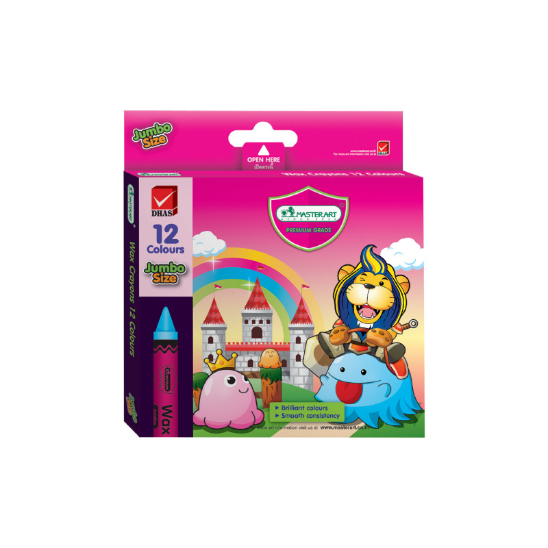 MASTER ART สีเทียนขนาดจัมโบ้ กล่อง 12 สี