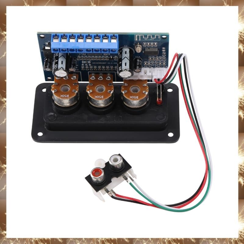 (YN) 2.1 ช่องดิจิตอลเครื่องขยายเสียง + สายสัญญาณเสียง AUX 2x25W + 50W BT5.0 ซับวูฟเฟอร์ Class D เครื