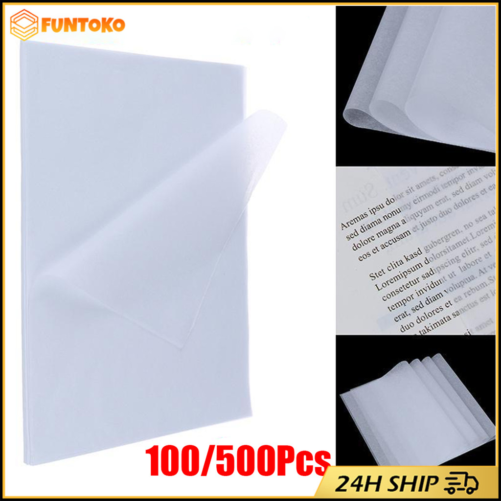 สินค้ามีคุณภาพ ใสโปร่งแสง 500ชิ้น แผ่นกระดาษโน๊ตลอก ขนาดA4