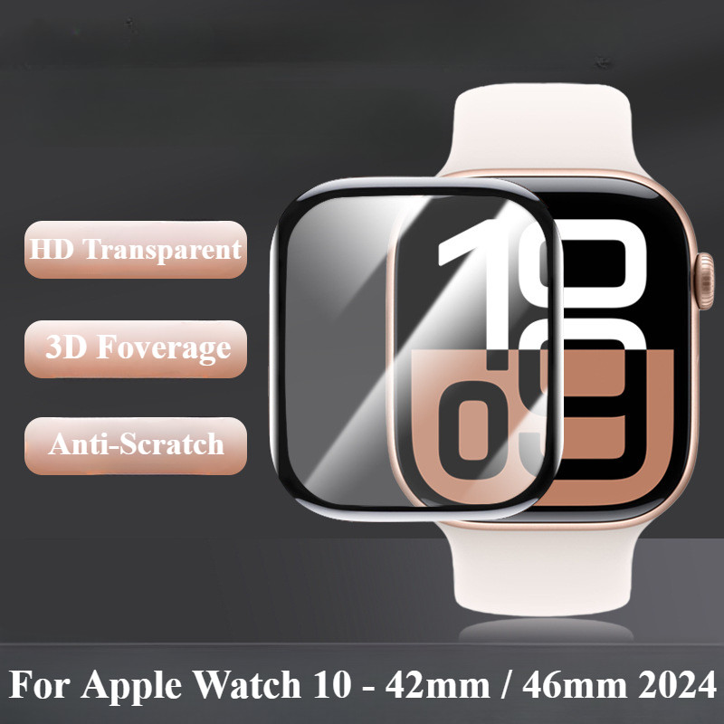 ป้องกันหน้าจอสําหรับ Apple Watch Series 10 42 มม.46 มม.3D Full Coverage Soft Films สําหรับ iwatch sereis 98745 มม.41 มม.