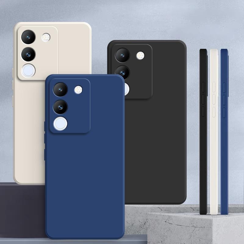 เคส Vivo V29E 5G สีทึบ Vivo V29E เคสซิลิโคนป้องกันการตกสีธรรมดาเรียบง่าย YT