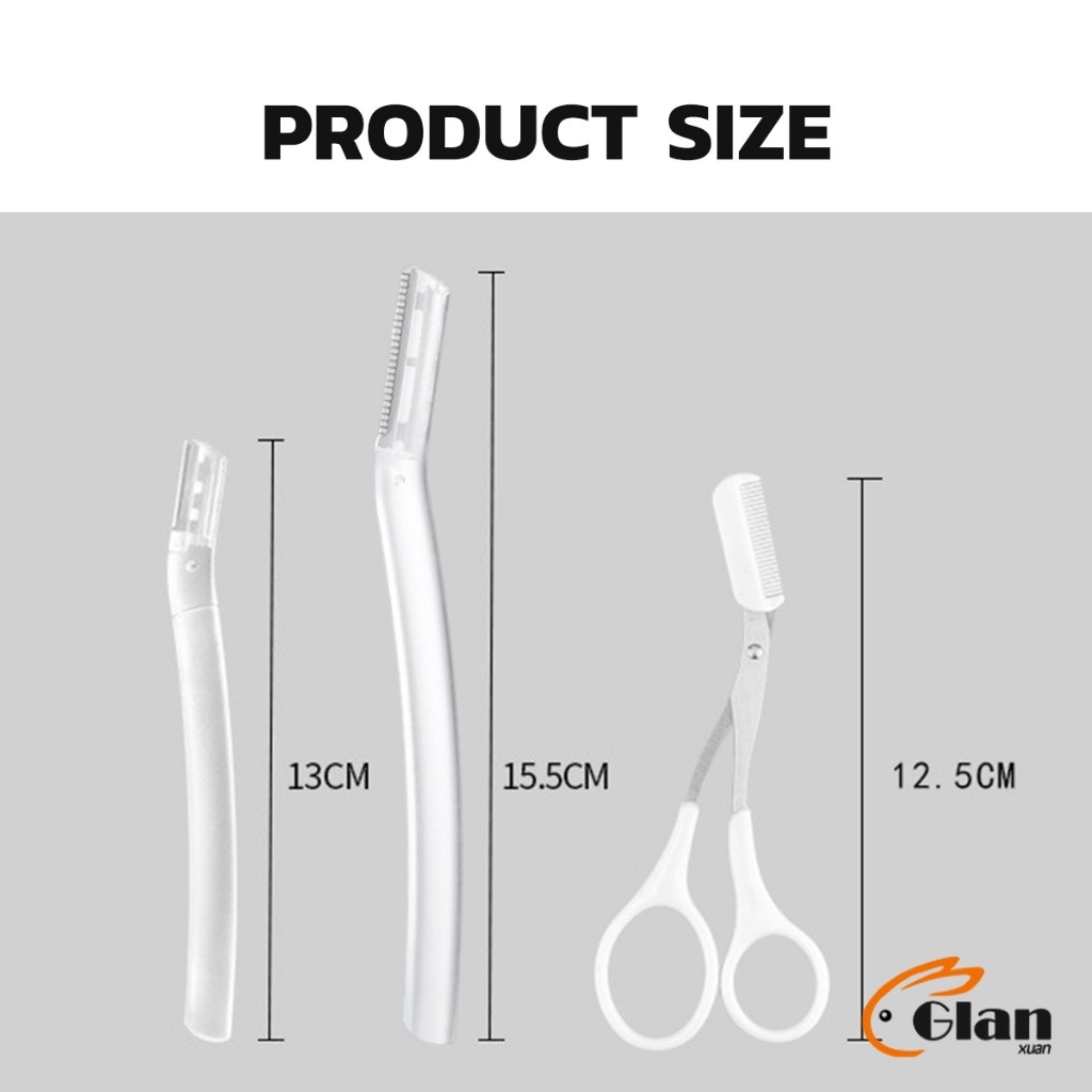 Glanxuan ที่กันคิ้ว การแต่งทรงคิ้ว มีดโกนขนหน้า มีดตัดคิ้วสำหรับผู้เริ่มต้น eyebrow razor - รูปที่ 6