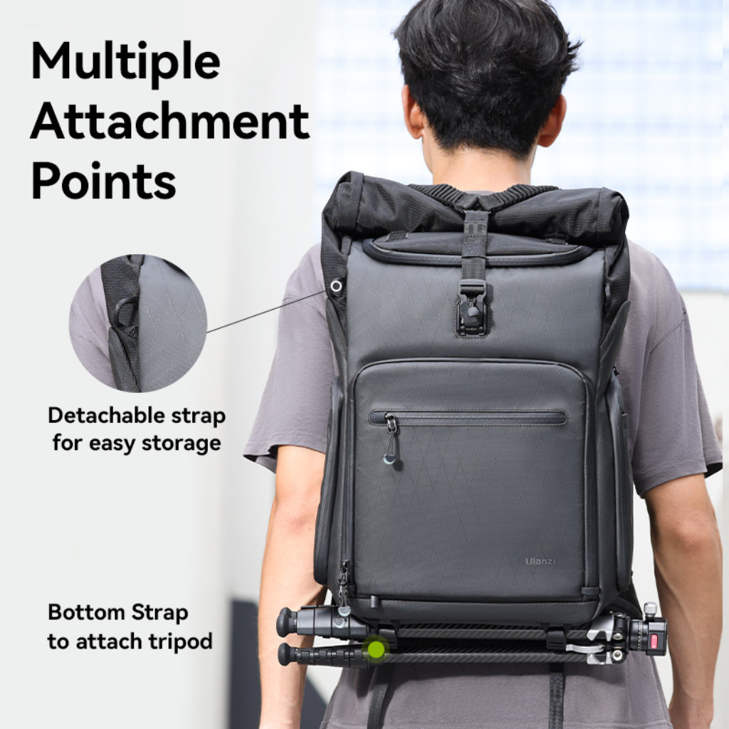 Ulanzi BT01 Camera Backpack กระเป๋ากล้องสะพายหลัง 32L สำหรับ DSLR Mirrorless เลนส์กล้อง อุปกรณ์เสริม