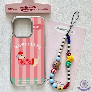 การ์ตูนน่ารักสีสันสดใสลูกสุนัขลายทางนุ่ม เคส IPhone 17 AIR 15 11 16 13 12 14 Pro Max XR 14 16 15 7 8 Plus X XS SE 2020
