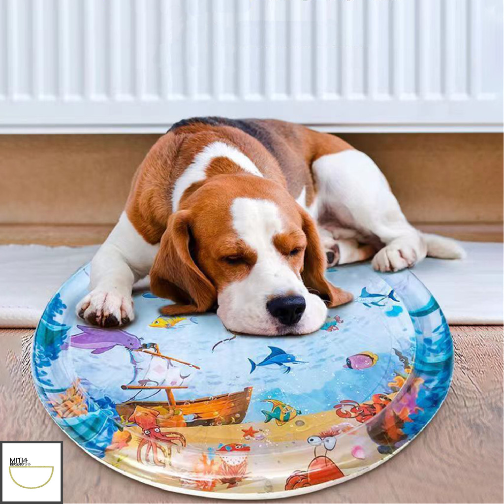 Doge&Orange พร้อมส่ง เสื่อน้ำสัตว์เลี้ยง เบาะน้ำพองลม เตียงแมว ที่นอนเย็น ขนาด 60cm/100cm ของเล่นแมว COD PU48 - รูปที่ 5