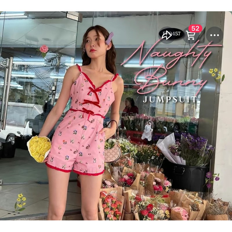 📌ส่งต่อ📌 FF0457 - NAUGHTY BUNNY JUMPSUIT  SIZE M ใส่ 1 ครั้งใหม่มากค่ะราคาเต็ม 1,190.00 บาท