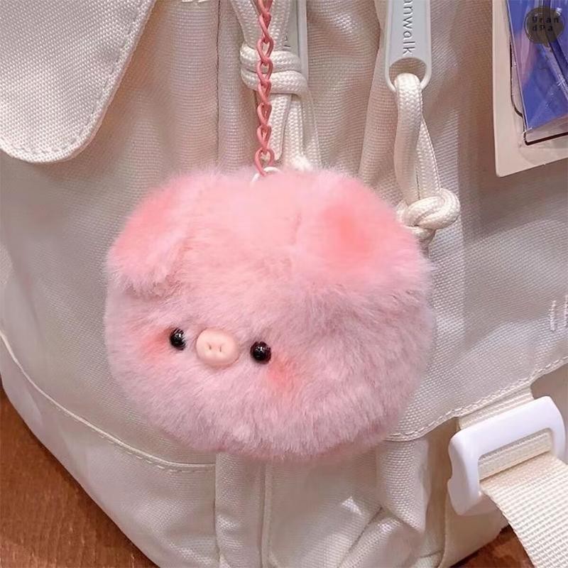 [กรัม] น่ารักน่ารักหัวหมูขนาดเล็กกระเป๋าเป้สะพายหลังอุปกรณ์จี้การ์ตูนตุ๊กตาพวงกุญแจสร้างสรรค์แฟชั่นรถพวงกุญแจจี้ของขวัญ ไทย