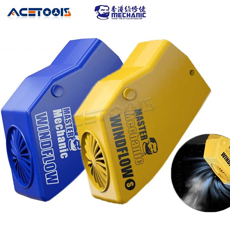 Mechanic WINDFLOWS กล้องจุลทรรศน์ควัน Remover 10000R/นาที 4 สปีดสําหรับซ่อมเชื่อม Solder Rapid เครื่องมือกําจัดควัน