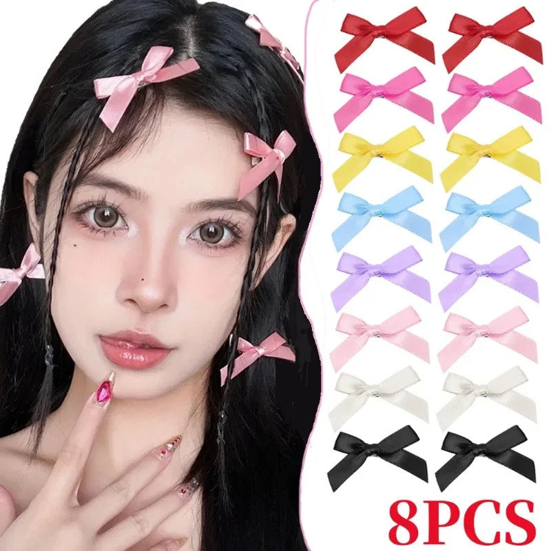 8ชิ้นริบบิ้นโบว์กิ๊บ-ที่สง่างามที่มีสีสันผมจับ-มินิน่ารักสาวหวานปังคลิป-เกาหลีหวานกุทัณฑ์กิ๊บ- อิน ย2เค แฟชั่น ชม. หูฟัง -สําหรับสาวเลดี้ผู