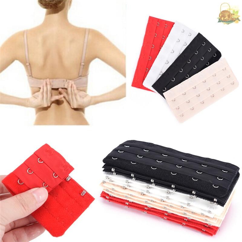 [OU] ผู้หญิงสุภาพสตรี 3 แถว 6 ตะขอ Brassiere Bra สายต่อ Extender 1 ชิ้น/3 ชิ้น TH