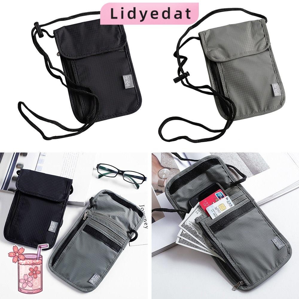 กระเป๋าเอกสาร LIDYEDAT165, กระเป๋า ID Passport RFID อเนกประสงค์กันน้ํา, กระเป๋าใส่บัตรเครดิต ID ไนลอน Travel