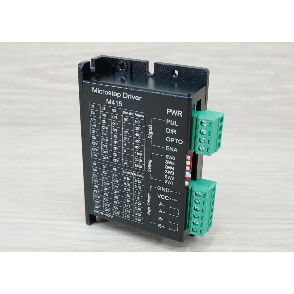 M415 Microstep Driver Peak 4A, 9-42 VDC (Aluminum Cover) 2-phase เสตปปิ้ง มอเตอร์ ไดรเวอร์