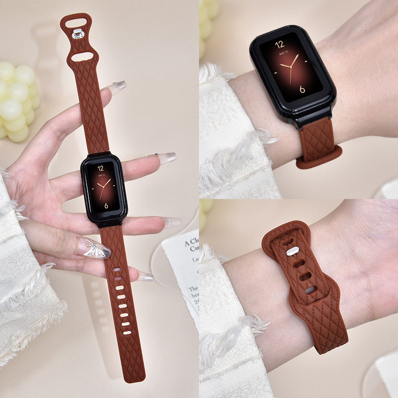 รูปแบบหนังสายรัดซิลิโคนสําหรับ Xiaomi Mi Band 9 Active Smart Band 9 Active Replacement Sport Band สายรัดข้อมือสร้อยข้อมือ Redmi Smart Band 3 อุปกรณ์เสริม - รูปที่ 2