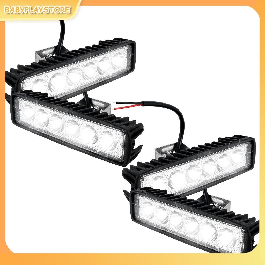 1/2pcs 12V 18W 6000K รถ LED ทํางาน Super Bright IP67 กันน้ํา Spotlight Auto Off Road ขับรถโคมไฟ SHOP
