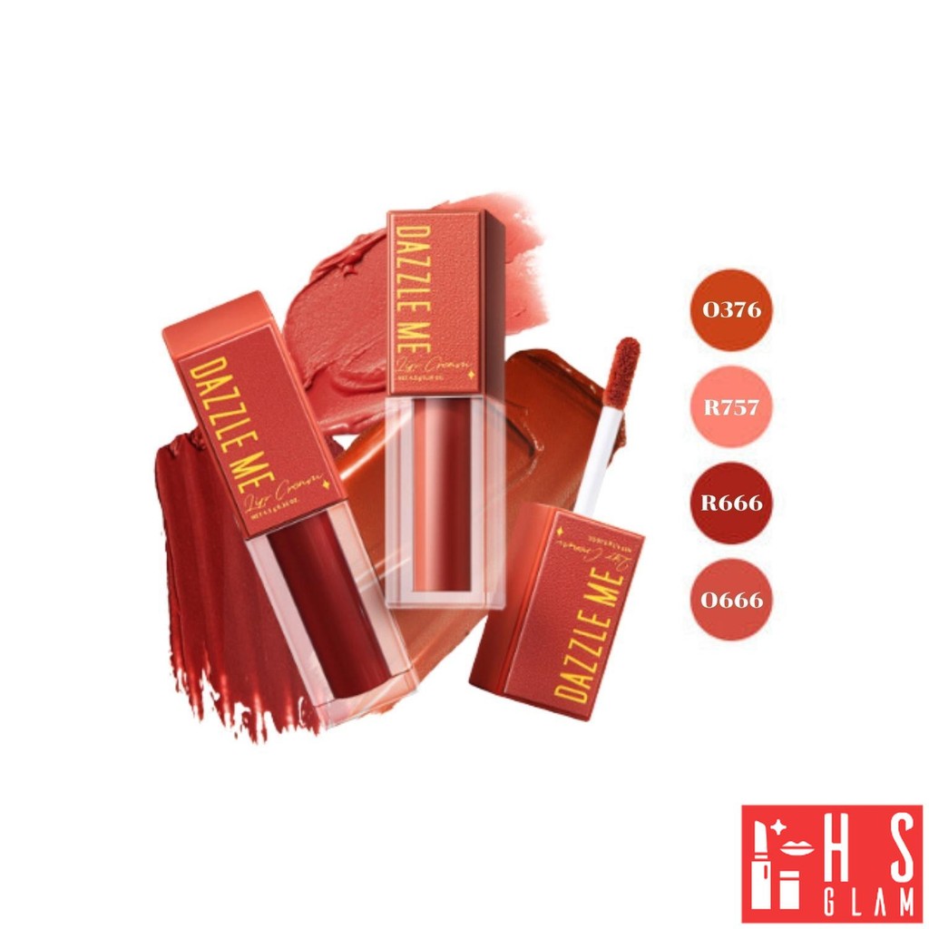 DAZZLE ME Mousse Lip Cream แดซเซิล มี ลิปมูสเนื้อครีม เม็ดสีสดแน่นชัด ละมุน ทาได้ทั้งแก้มและปาก 4สี