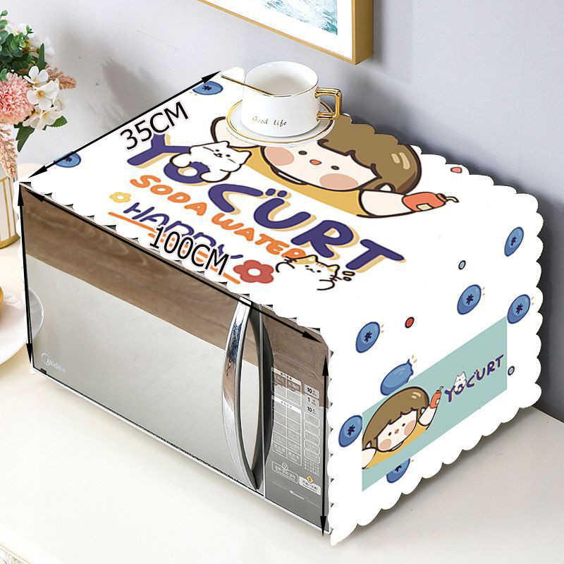 ถุงคลุมเตาอบไมโครเวฟ กันฝุ่น ถุงคลุมเตาอบไมโครเวฟ กันน้ํา กันไขมัน พิมพ์ลายดอกไม้ - รูปที่ 5