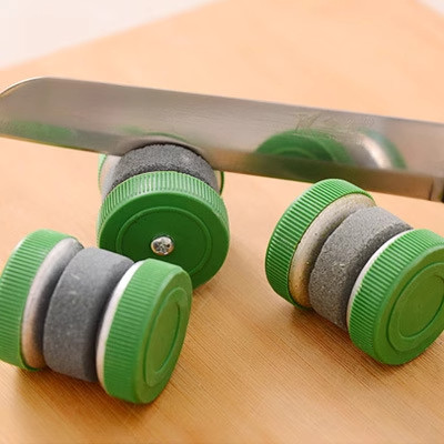 หินลับมีดแบบลูกกลิ้งมุมคงที่ทรงกลม หินลับมีดสองด้านสำหรับใช้ในครัว  อุปกรณ์ลับมีดในครัว - รูปที่ 3