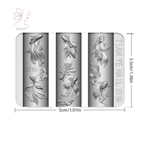 [maybeauty] 3D เล็บเรซินนุ่ม Ocean Mermaid แม่แบบเล็บแม่พิมพ์ปลาทอง Koi ButtonsCaves การ์ตูนแม่แบบสําหรับเล็บ DIY อุปกรณ์เสริม {TH}