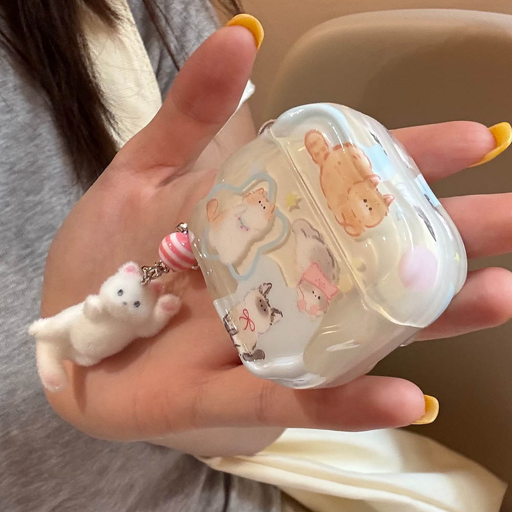 เคสหูฟังการ์ตูนสําหรับ apple airpods4 anc แมวน่ารักเปลือกหยักสําหรับ airpods 1 2 3 pro pro2 จี้ชุดหูฟังบลูทูธไร้สาย ราคา ถูกที่สุด ดีลบีเคเค แกลเลอรีภาพที่ 3