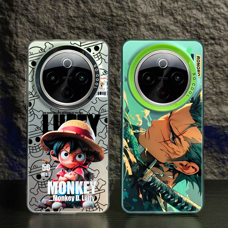 เคส iQOO Z10 5G เคสอะนิเมะ luffy zoro One Pieceลูฟี่ โซโล วันพีซกันกระแทกเคสโทรศัพท์เย็นหล่อฝ้าเคลือบฮาร์ดโทรศัพท์สําหรับเด็กผู้ชายนักเรียนผู้ชาย