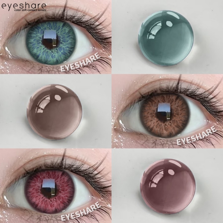 EYESHARE 1 คู่ LUCERNE Series คอนแทคเลนส์สีสําหรับ Eye Blue Contacts Innocent Brown Eye ตาสวย